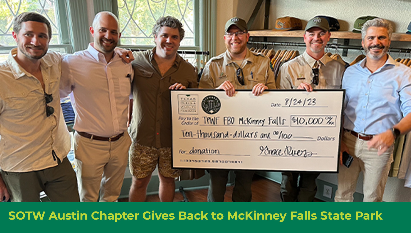 Story #3: SOTW Austin Chapter Gives Back to Mckinney Falls State Park