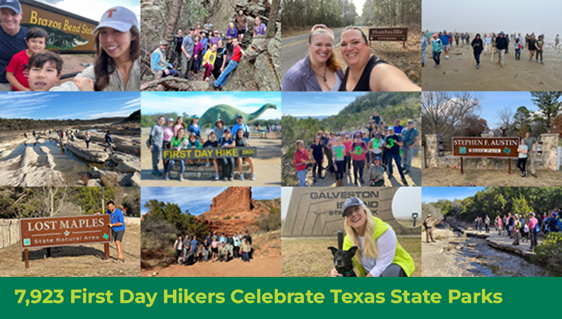 Story #6: 7,923 First Day Hikers Celebrate Texas State Parks